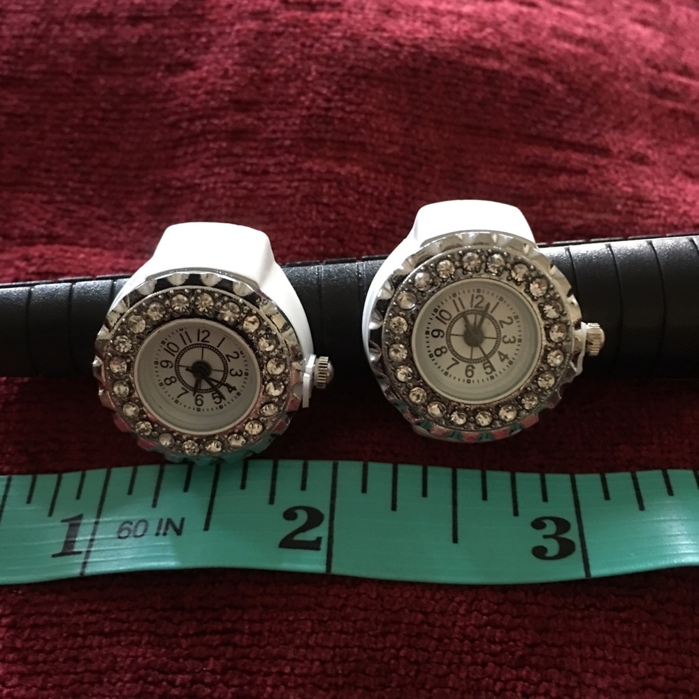 Beautiful and trendy white ring watch stretch band